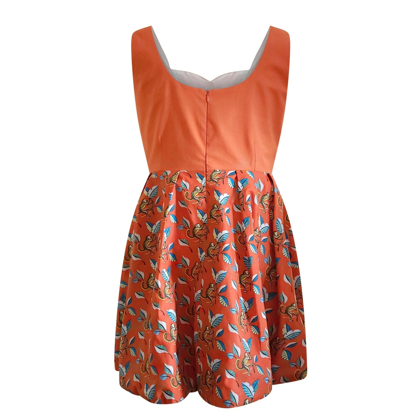 handmade orange cotton dress