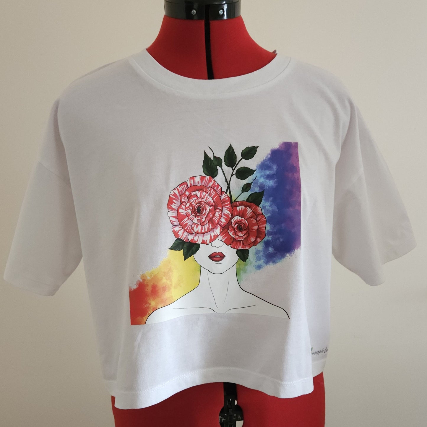 Crop top Love and Flower