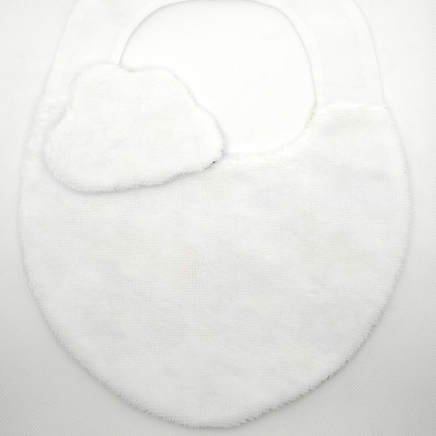 White Terry towelling baby's bib and wipe