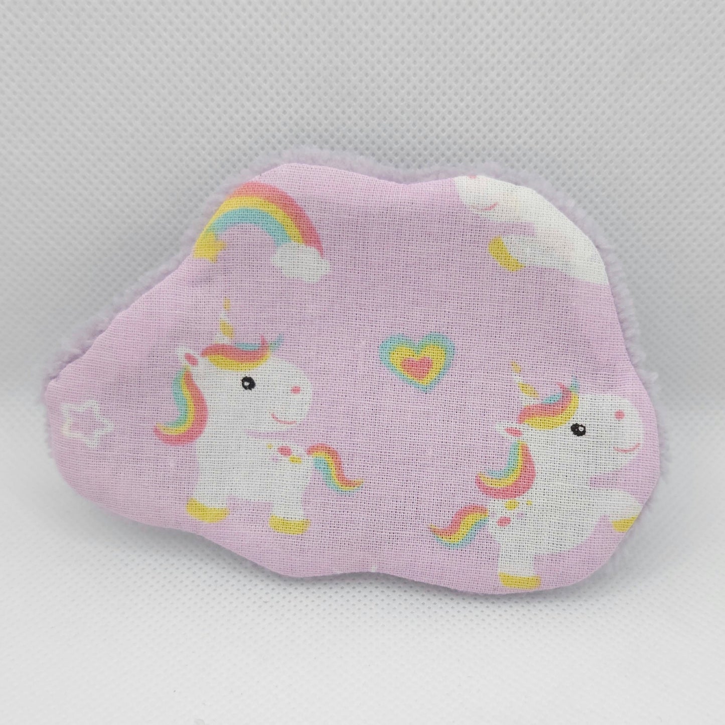 unicorn and rainbow patterns face wipe
