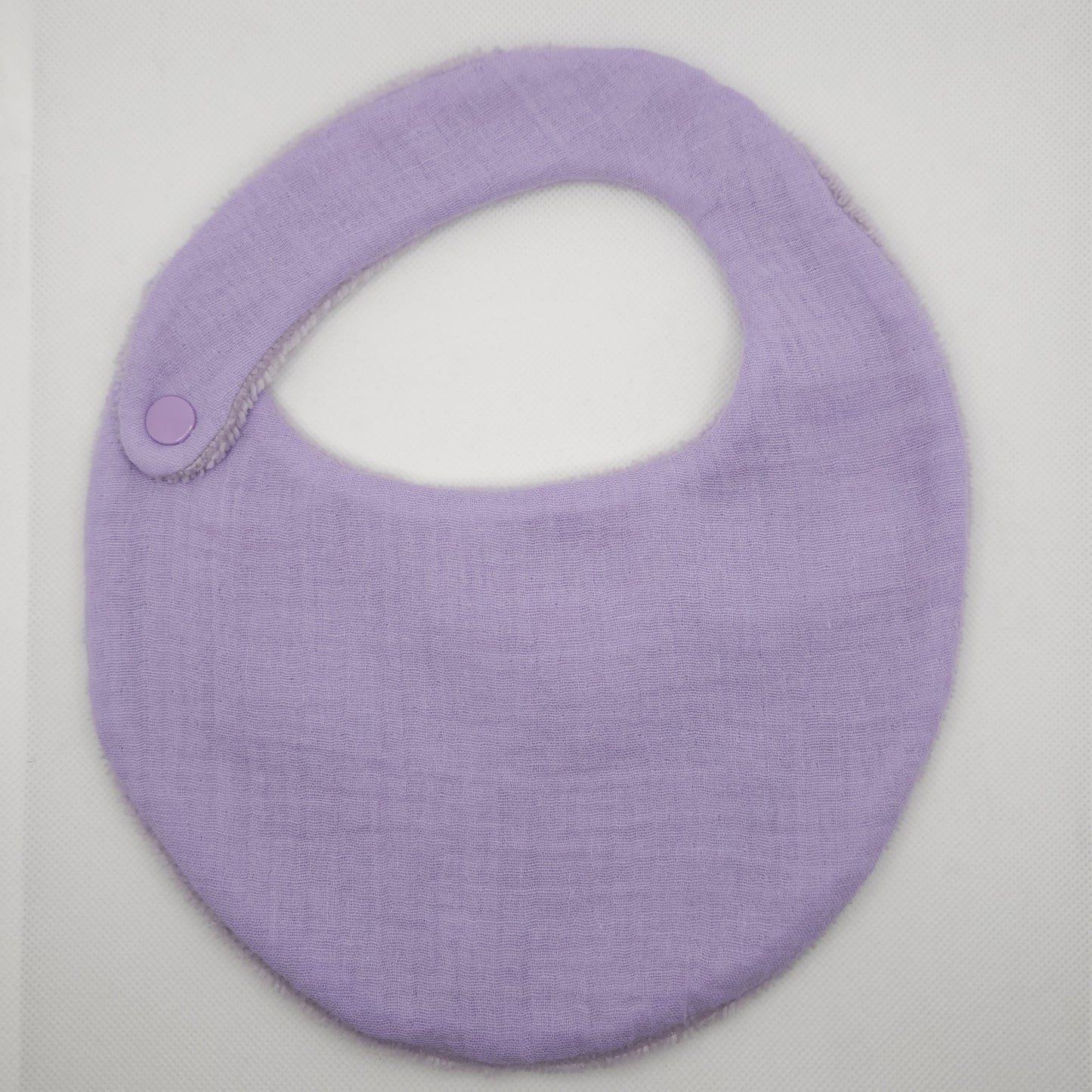 purple cotton gauze baby bib
