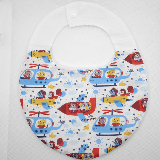 Bib and face wipe set- Plane Style