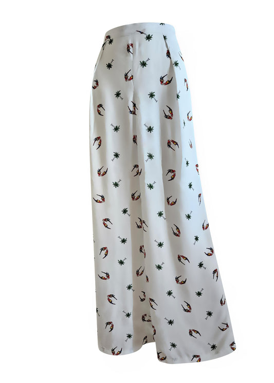 Pantalon à motif perroquet