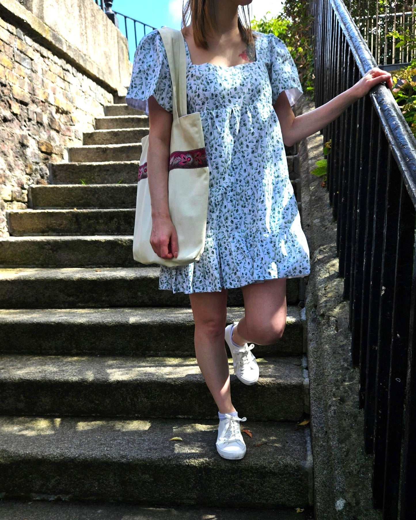Robe motif feuille