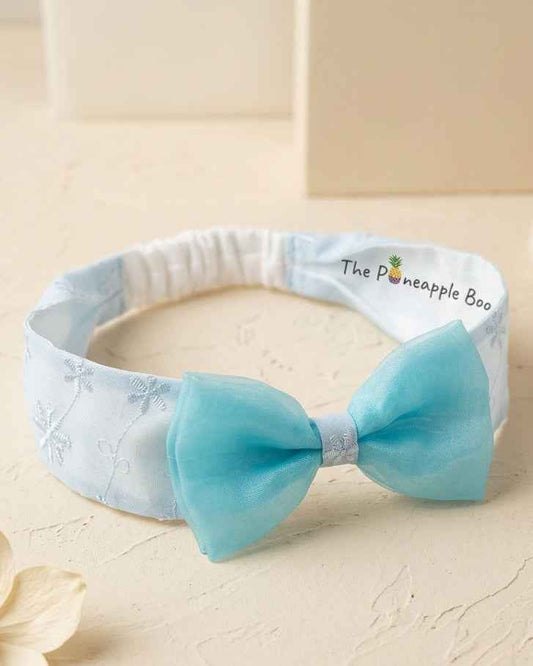Baby Blue Bow Headband