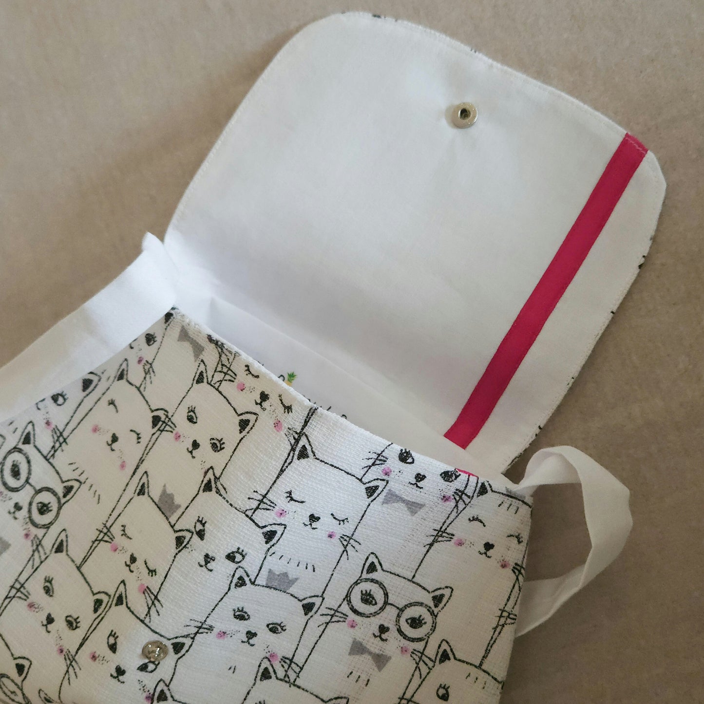 handmade cat design bag