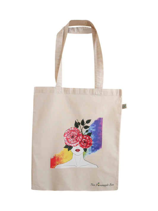 Love and Flower tote bag