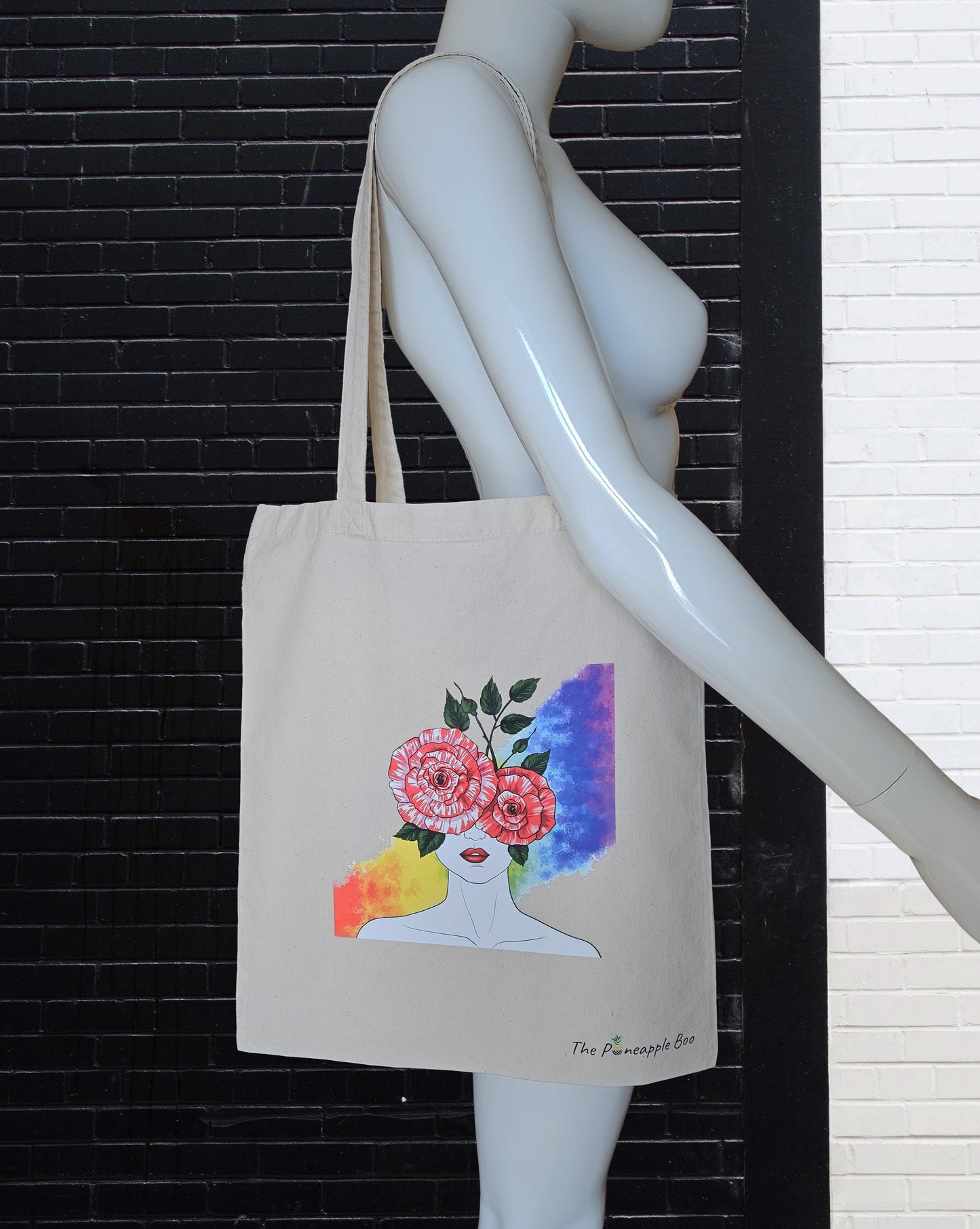 Love and Flower tote bag