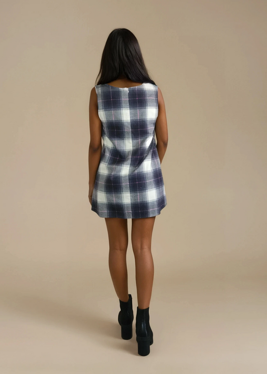 back of winter mini dress 