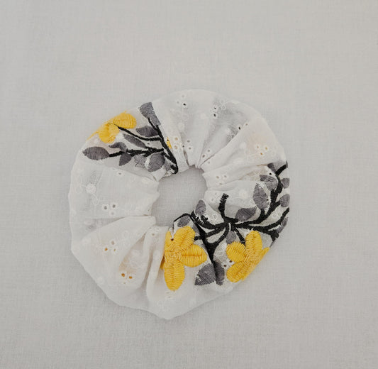 Yellow Flower scrunchie